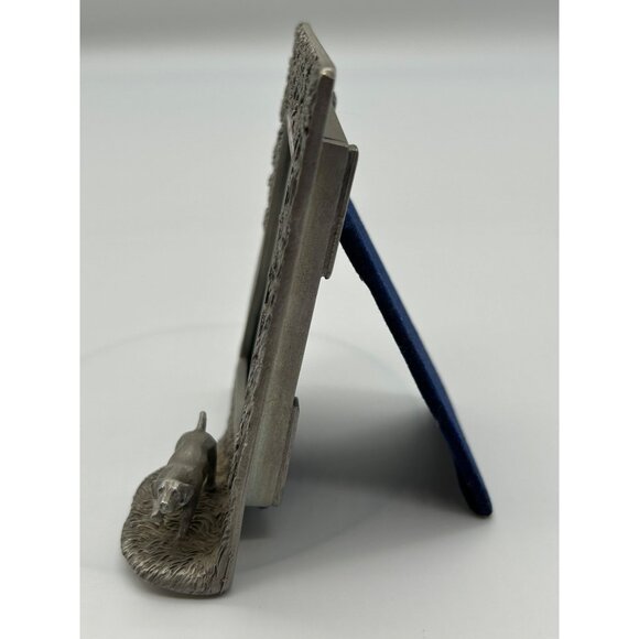 Rawcliffe pewter 1990 picture frame statue of a Dog 4.25 x 3.25 - Picture 7 of 7